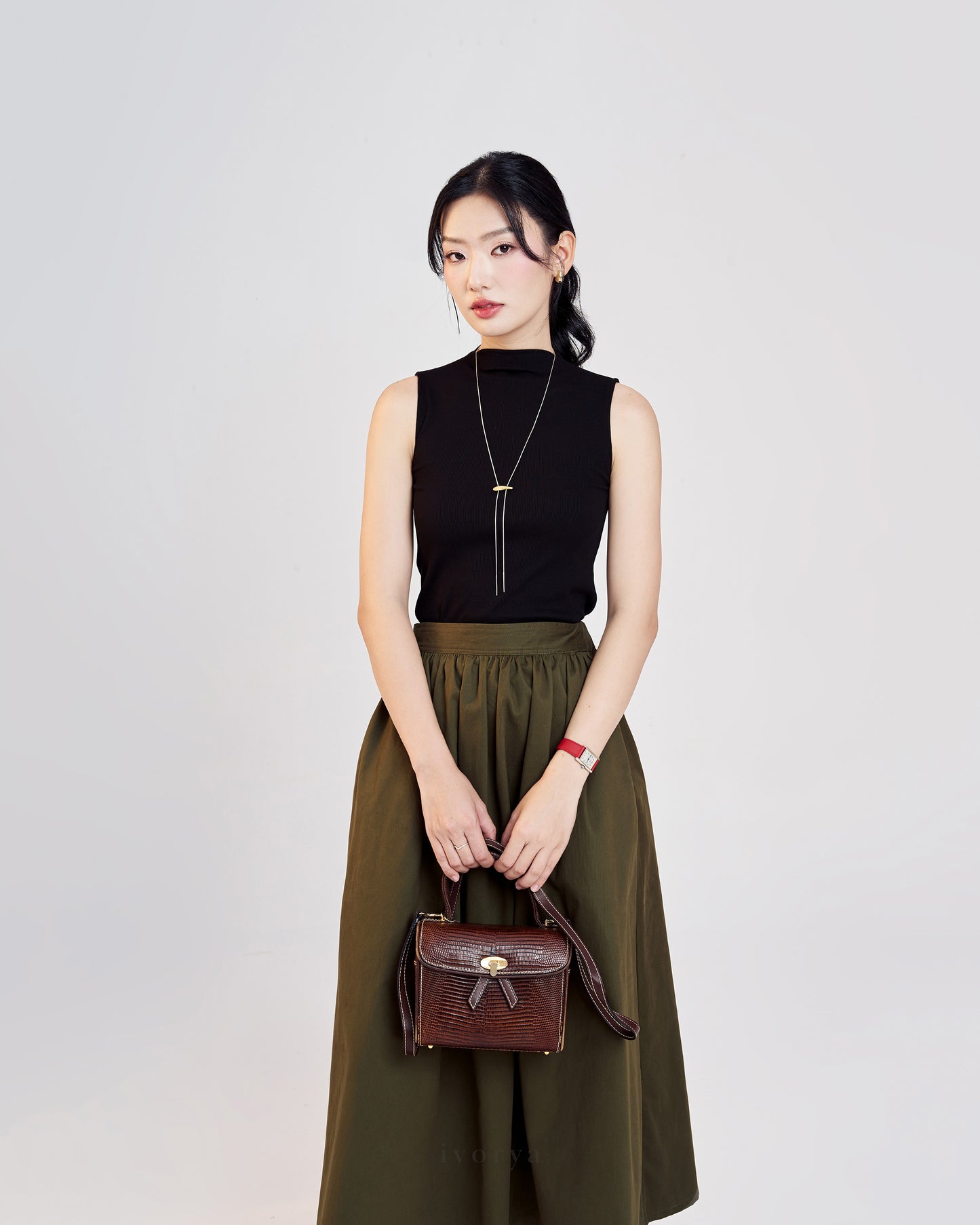Áo thun tăm màu đen không tay - SH9972
