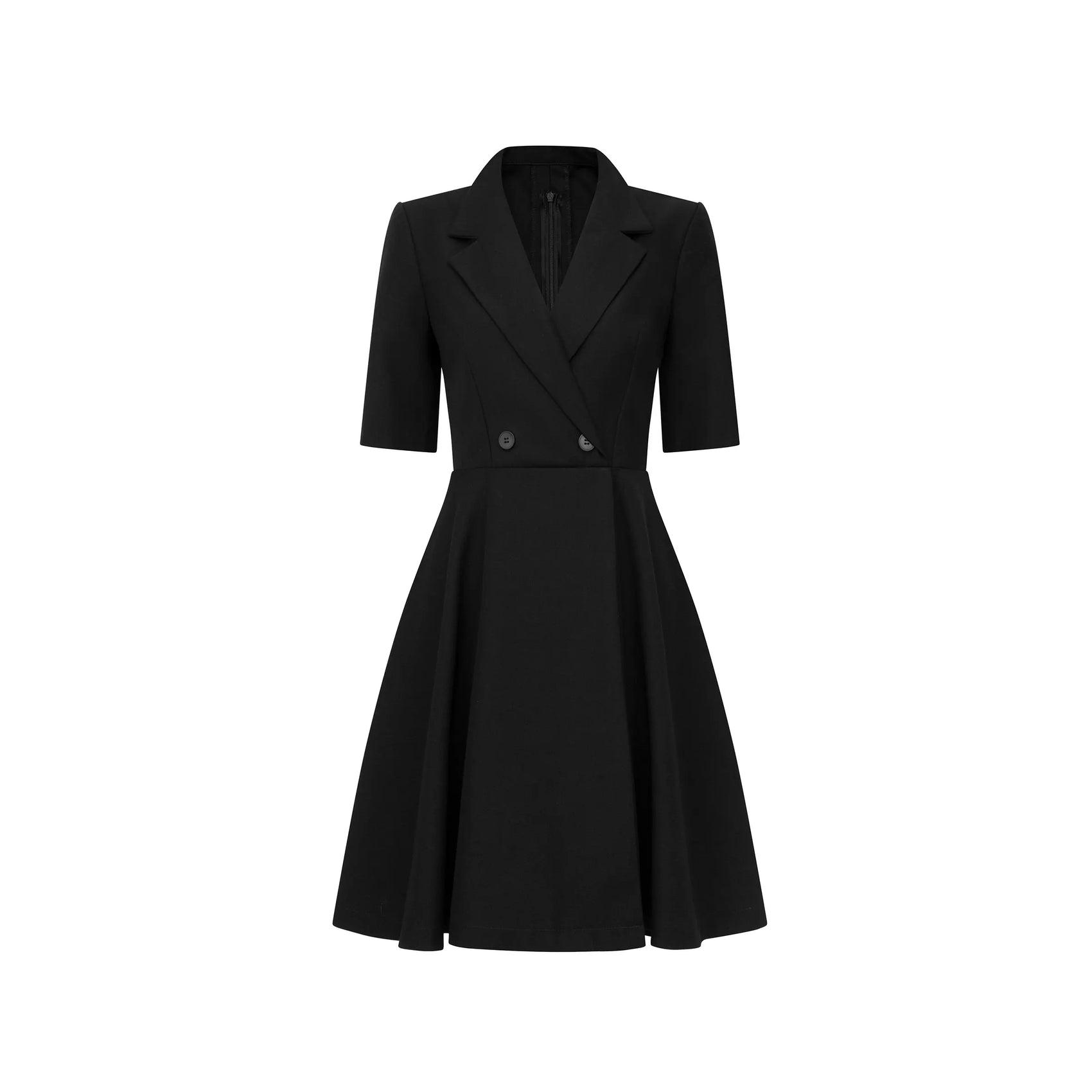 Đầm vest tay lỡ màu đen - YD9823
