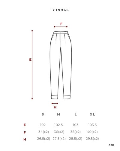 Quần tây nữ màu xám ống suông thẳng xếp ly trước - YT9966